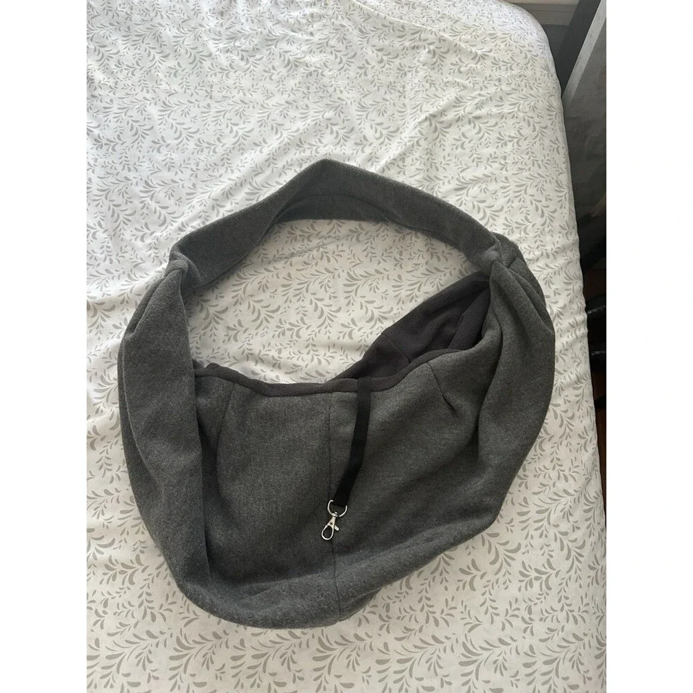 Dog Purse Fleece With Leash Attachment Pet Tote Carrier